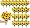 24 Bundles Summer Sunflower Floral Arrangements - UV Resistant Faux Yellow Flowers for Outdoor & Indoor Decor